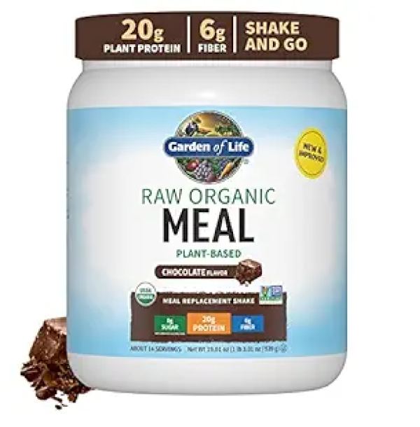 Garden of Life Vegan Protein Powder Raw Organic Meal Replacement Shakes Chocolate Pea Protein Greens and Probiotics for Women and Men Plant Based Dairy Free All in One Shake 14 Servings-main