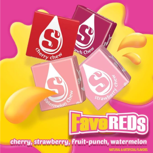 STARBURST FaveReds Fruit Chews Summer Candy Sharing Size 15.6 oz Resealable Bag-back