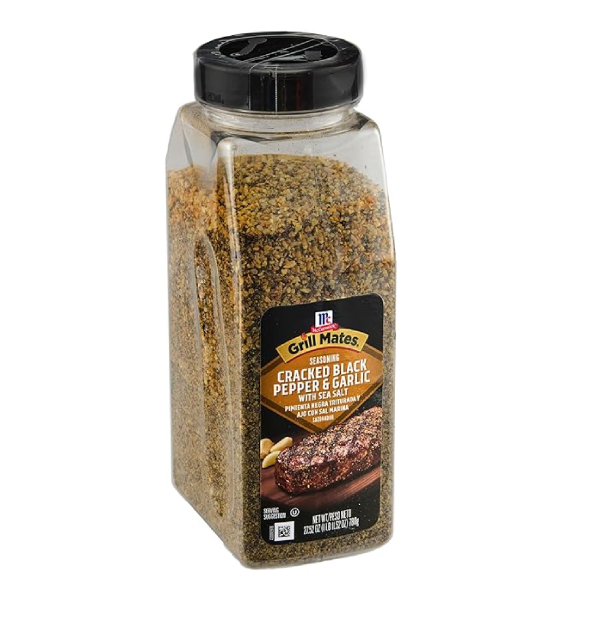 McCormick Grill Mates Cracked Black Pepper & Garlic with Sea Salt Seasoning 27.52 oz-main