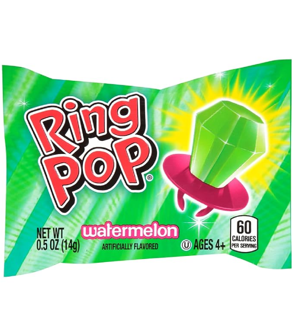 Ring Pop Individually Wrapped Bulk Lollipop Variety Party Pack 20 Count Suckers w/ Assorted Fruity Flavors Fun Candy for Kids Hard Candy for Party Favors Birthdays Celebrations & Goodie Bags-back