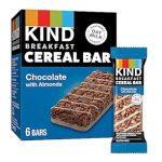 KIND Breakfast Cereal Bars Gluten Free Snacks Chocolate with Almonds 9.3oz Box 6 Bars-main