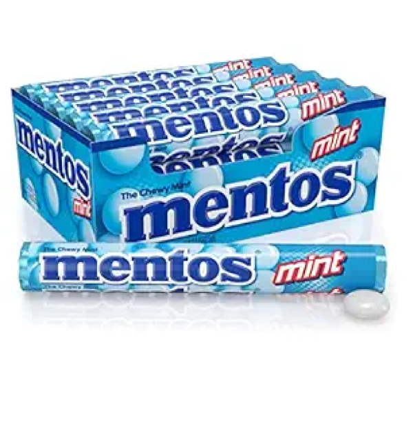 Mentos Chewy Mint Candy Roll Mint Non Melting Party 14 Count Pack of 15 Packaging May Vary-main